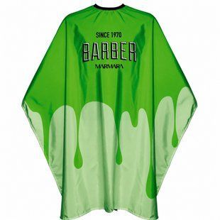 Накидка перукарська для стрижки та гоління ACID GREEN Barber Marmara 10306051 фото