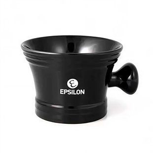 Чаша для гоління з ручкою керамічна чорна Epsilon 10303023 фото