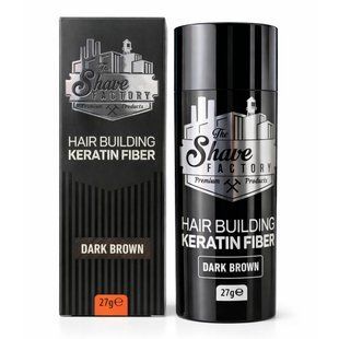 Пудра для маскування залисин Keratin Fiber темно-коричнева The Shave Factory 27 10703036 фото